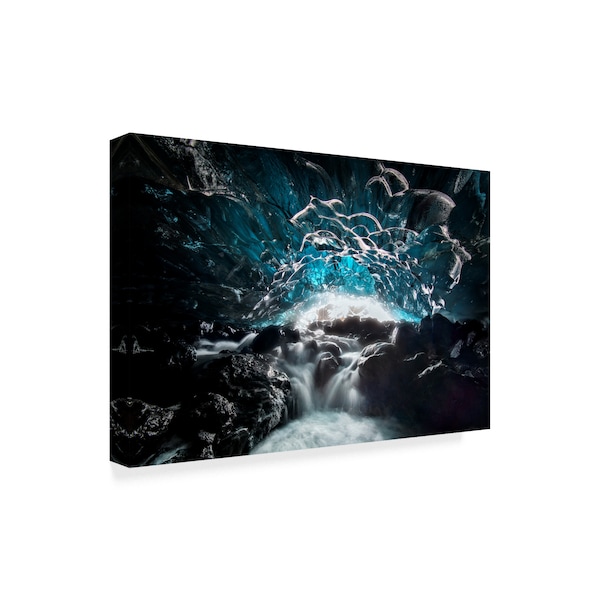 Hua Zhu 'Bright Ice Cave' Canvas Art,12x19